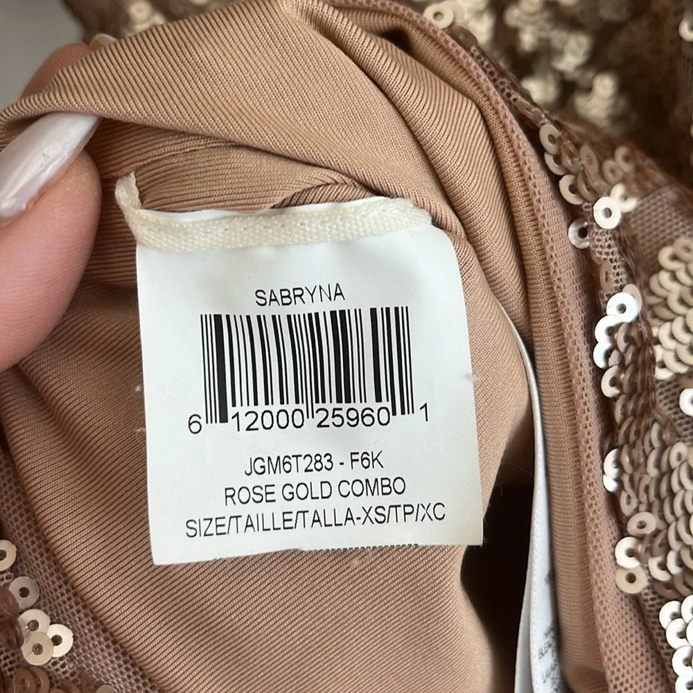 BCBG gold sequin Sabryna dress - Picture 5 of 9